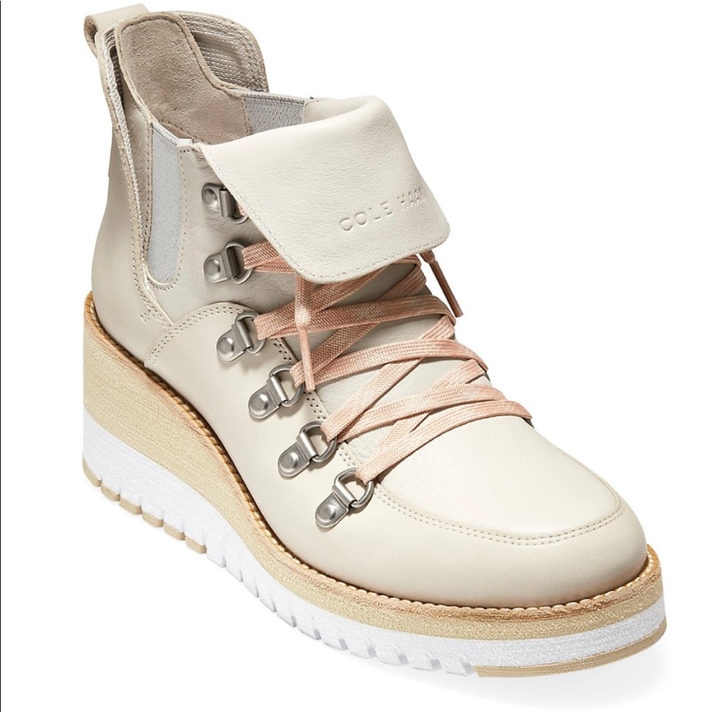 Cole Haan Zerogrand Waterproof Wedge Hiker Boots 8